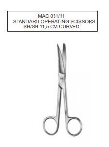 Standard Operating Scissors SH/SH 11,5 cm Curved